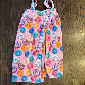 IScream Spa Wrap Pink Donut Print Kids Size Medium